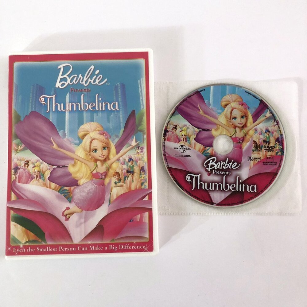 Barbie Presents Thumbelina DVD 2009 Mattel English French Spanish Animation